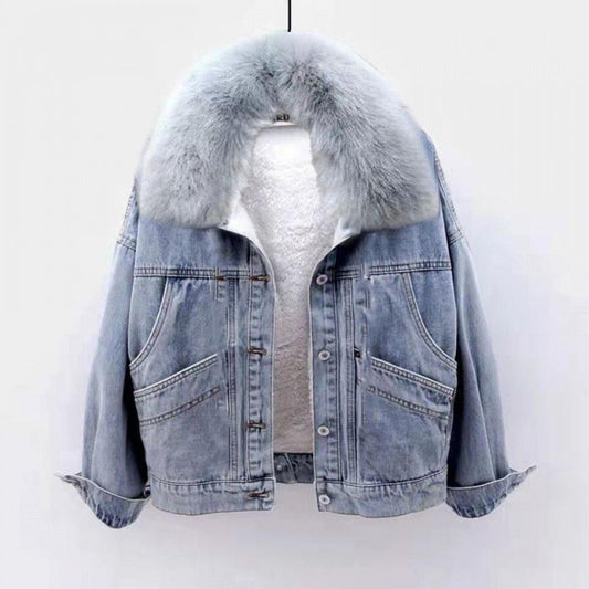 Amelie Denim Fur Jacket