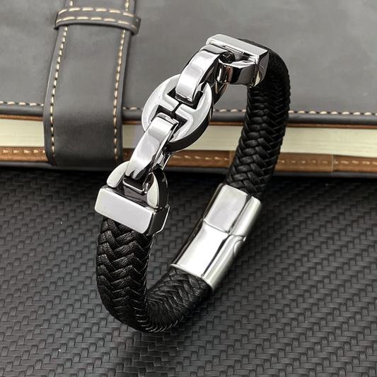 Angelo Stylish Leather Bracelet