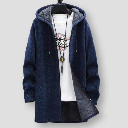 North Royal Long Fleece Hooded Jacket