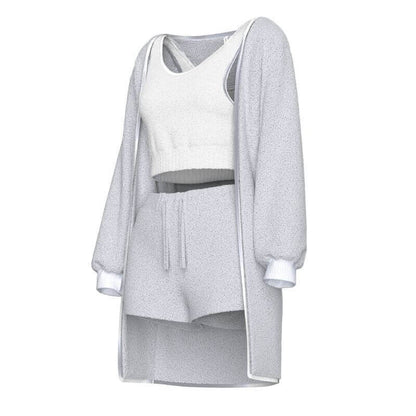 Snug Pant Knit Set (4 Pieces) Gray