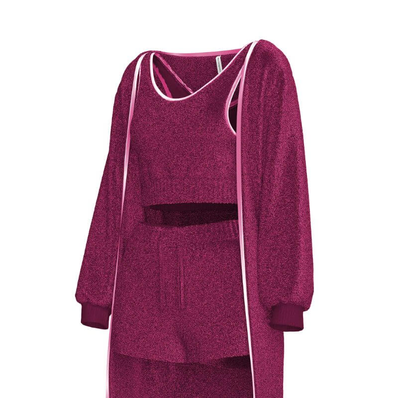 Snug Knit Set (3 Pieces) Magenta