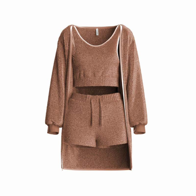 Snug Knit Set (3 Pieces) Brown