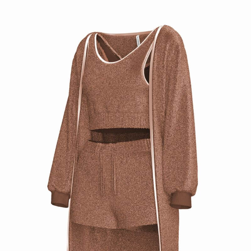 Snug Knit Set (3 Pieces) Brown