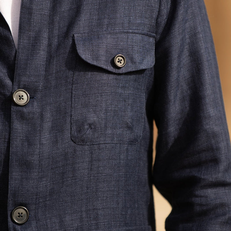 Men's Linen Lapel Single Breasted Jacket