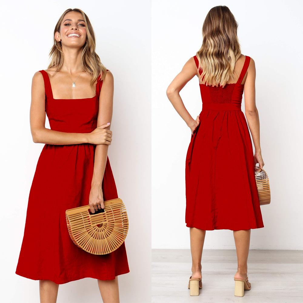 Chic Party Solid Color Dress